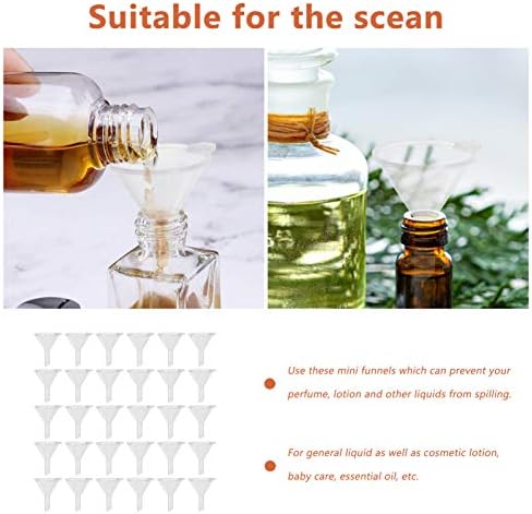 Scicalife 100 pcs Mini Plastik Huniler Küçük Temizle Huniler Transferi Dolum Aracı için Şişe Dolum Parfüm Uçucu Yağlar Bilim