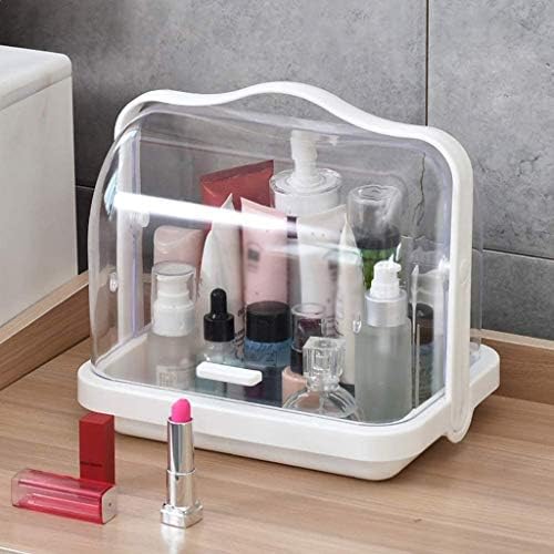 UXZDX Makyaj Organizatör Kutusu Ekran Kozmetik Saklama Kutusu Çekmeceler ve Kolu ile Tam Toz Geçirmez Kapak için Banyo