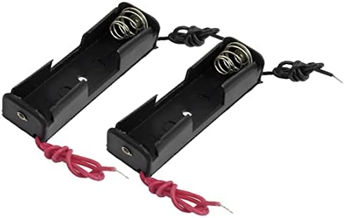 New Lon0167 2 Pieces Cable Leads Black Plastic 1.5V AA Battery Cell Case(2 Stück Kabel führt aus schwarzem 1,5V AA-BatteriezEll_engehäuse