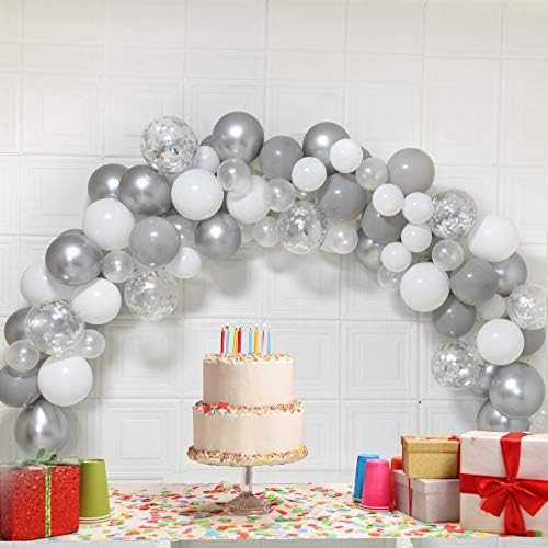 Gümüş Balonlar Parti Balonlar 12 inç 50 3.2 g / adet Lateks Metalik Balonlar Krom Balonlar Doğum Günü Balonları Parlak Balonlar