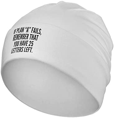A Planı Başarısız Olursa Kış Sıcak Beanie Şapkalar Mans Womens Baggy Kafatası Kapaklar Klasik Örgü Şapka Beyaz