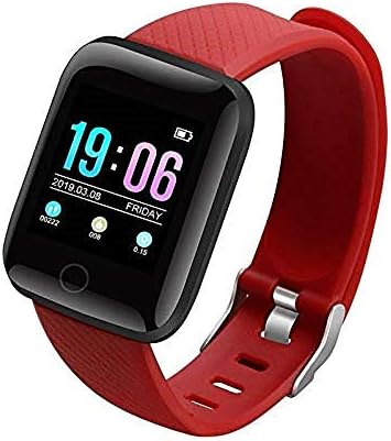 hhscute Akıllı Saat,Android/iOS Telefonlar için Akıllı Saat Pasometre Fitness Daimi Takvim Güç Rezervi (Mor)
