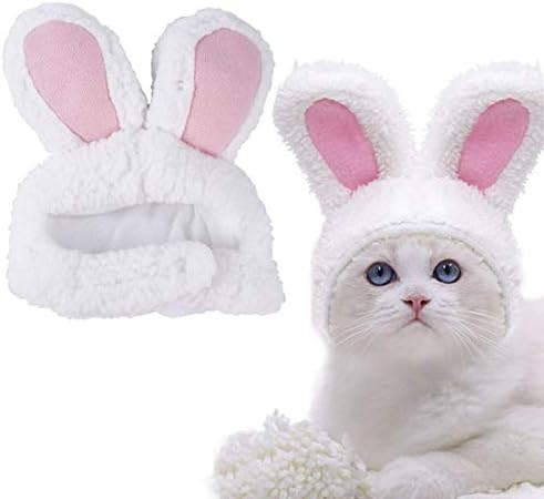 Sdeetesamjun Sevimli Kedi Şapka, Komik Tavşan Kulakları Kostüm için Küçük Pet (Tavşan)