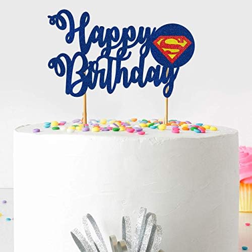 Seyal ® Doğum Günü Partisi Dekorasyonu-Superman Mutlu Yıllar Pastası Topper