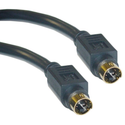QualConnect S-Video Kablosu, MiniDin4 Erkek, Altın Kaplama Konnektör, 25 ft