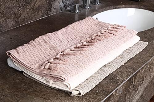 3 Parça Premium Kalite Pamuk Banyo Havlusu Seti-1 (Çeşitli Paket B, 19x35 İnç)