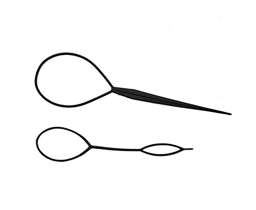 2 ADET Sihirli Saç Örgü At Kuyruğu Maker Klip Aracı-Çekme Saç Pin Saç İğne Çanak Saç Şekillendirici Aracı (Siyah)