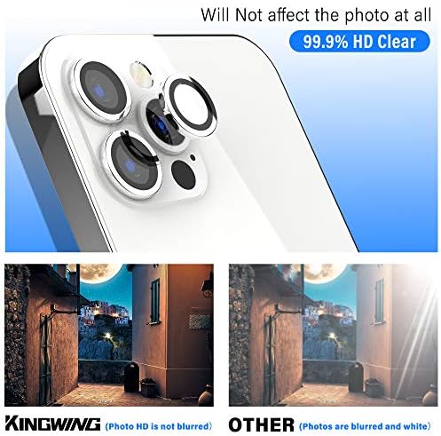 [2+5 Paket ] KİNGWİNG gizlilik Ekran Koruyucu ile Uyumlu iPhone 12 Pro Max 5G (6.7 inç), 2 Paket Temperli Cam + 5 Paket Gümüş