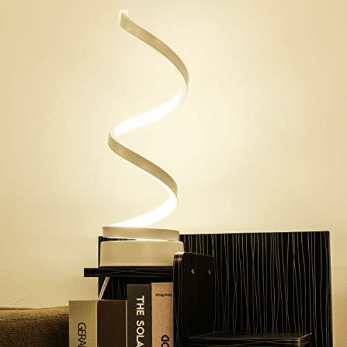 Spiral LED Masa Lambası, Kavisli Masa Lambası, Modern Minimalist Aydınlatma Tasarımı, 24W Çoklu Renk Sıcaklığı LED Masa Lambası,