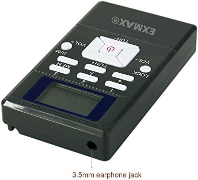 EXMAX EXG-108 Kablosuz Taşınabilir Cep DSP FM Stereo Radyo Dijital Alıcı ile Mini LCD Saat Kulaklık için Tur Rehberi Sistemi
