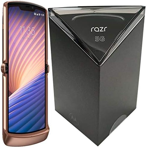 Motorola Razr 5G (2020) Çift SIM XT2071-4 256GB ROM + 8GB RAM Fabrika Kilidi Açılmış Flip Android Akıllı Telefon (Allık Altın)