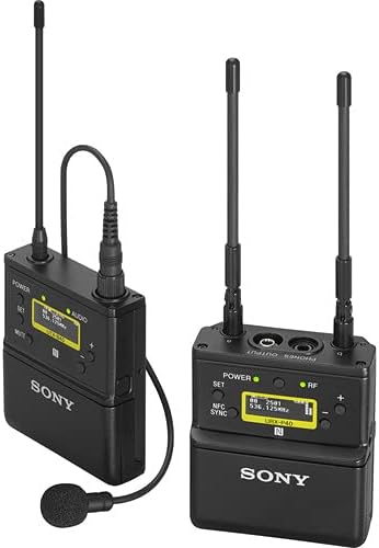 Sony UWP-D21 Kamera Montajlı Kablosuz Omni Yaka Mikrofonu Sistemi (UC14: 470-542 MHz) Kulaklık ve Temizleme Kiti ile Paket