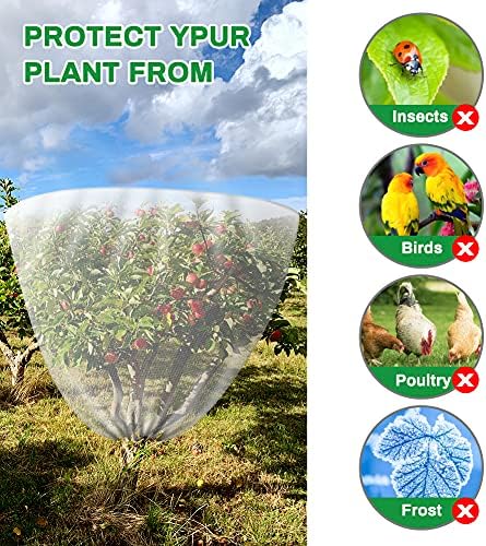 Bahçe Netleştirme Mesh, Jhua 2 Paket Ağaçlar için Böcek Netleştirme İpli Bahçe, 3. 2x4. 9ft Bahçe Mesh Netleştirme Bitkiler için