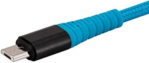 Monoprice USB 2.0 Mikro B'den Tip A'ya Şarj ve Senkronizasyon Kablosu-1,5 Fit-Mavi / Dayanıklı, Kevlar Takviyeli Naylon Örgü-AtlasFlex