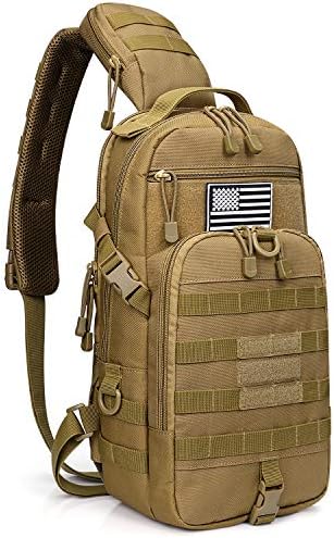 G4Free EDC Çantası Taktik tek kollu çanta Sırt Çantası Molle Göğüs Omuz Assault Paketi Dikdörtgen Açık Sırt Çantası