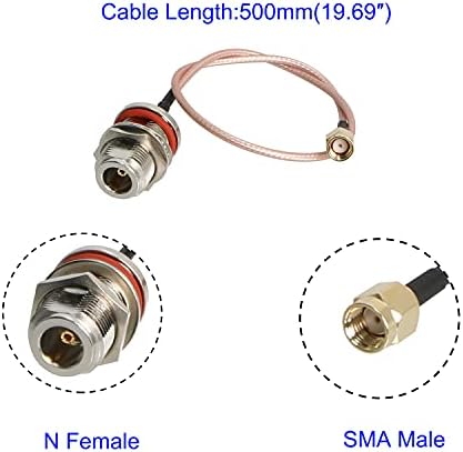 Aoje-Lınk RF Koaksiyel Kablo N Dişi SMA Erkek RG316 Koaksiyel Kablo Jumper için DIY Radyo, 3G/ 4G / 5G / LTE / Anten, ses ve