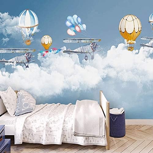 WANGC 3D Karikatür Duvar Kağıdı Çocuk Odası için Sıcak Hava Balon Poster Çocuk Odası Erkek Kız Yatak Odası duvar Kağıdı 137x98in