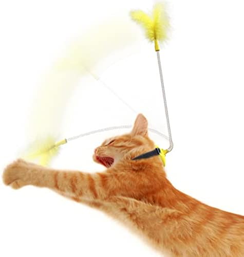 Alfie Pet-Jacky 3 Parçalı Set Kedi İnteraktif Geri Çekilebilir Tüy Yaka Oyuncaklar