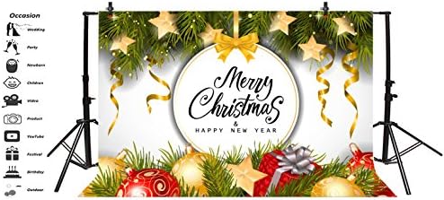 Baocicco Vinil 10x8ft Merry Christmas Zemin Mutlu Yeni Yıl Fotoğraf Arka Plan Noel Ağacı Noel Topu Festivali Parti Çocuk Bebek