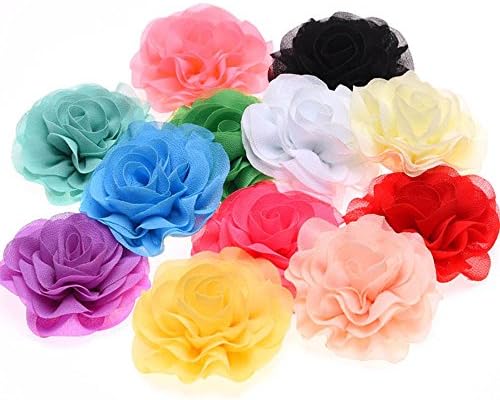 NİSHİNE 3.2 Bebek Kız DIY Şapkalar İçin Kumaş Çiçekler(20'li paket)