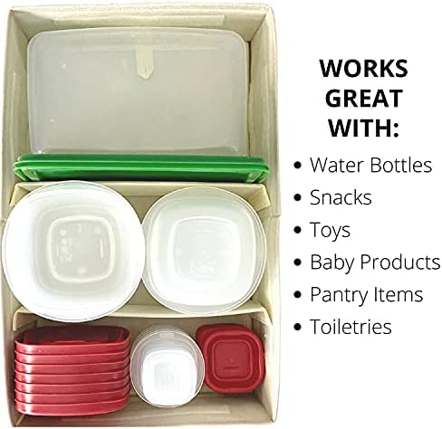 HappiBox Gıda Saklama Kabı Organizatör Kutusu-Tupperware, Rubbermaid, Glad Konteynerler ve Kapaklarla Uyumlu mutfak Çekmecesi