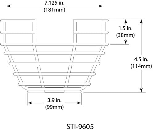 Safety Technology International, Inc. STI - 9605 Çelik Ağ Durdurucu, Mini Duman Dedektörleri için, Yüzey Montajlı, Koruyucu Kaplamalı