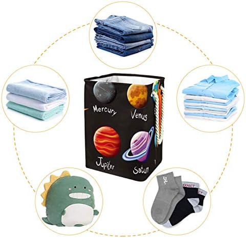 Inhomer Çamaşır Sepeti Uzay Güneş Sistemi Evren Gezegenler Katlanabilir çamaşır Sepetleri Firma çamaşır kutusu Giysi Saklama