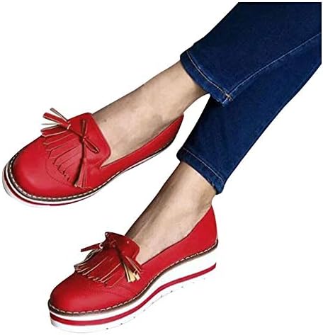 FAMOORE Nefes Örgü spor ayakkabılar Kadınlar ıçin Slip-on Lace Up Sneakers Hafif Açık egzersiz ayakkabısı