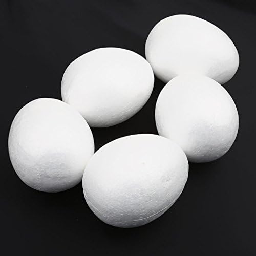 Prettyia 5 adet Aile Zanaat Iş Malzemeleri Modelleme Strafor DIY Köpük Yumurta Dekor Zanaat Beyaz Çocuklar İşi 10 cm