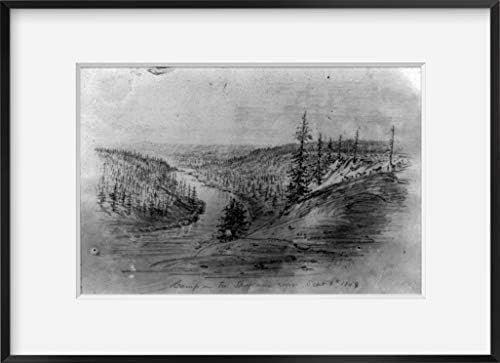 SONSUZ FOTOĞRAFLAR Fotoğraf: Kamp, Spokane Nehri, Bölgeler, Ağaçlar, Çizimler, Idaho, Washington, ID, WA, 1858