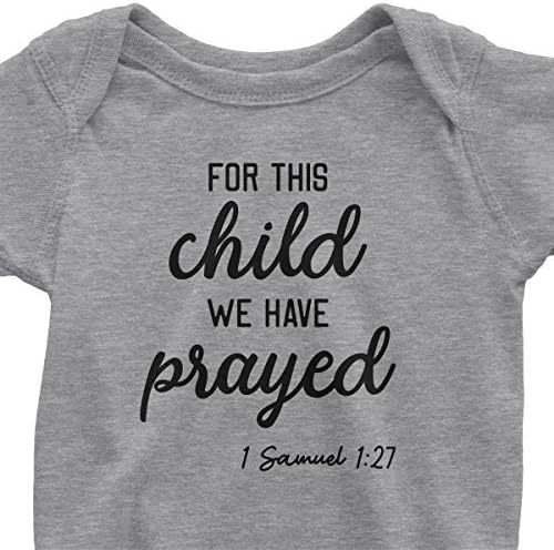 Bu Çocuk için Aprojes Dua Ettik Bebek Bodysuit-Hıristiyan Bebek Giysileri