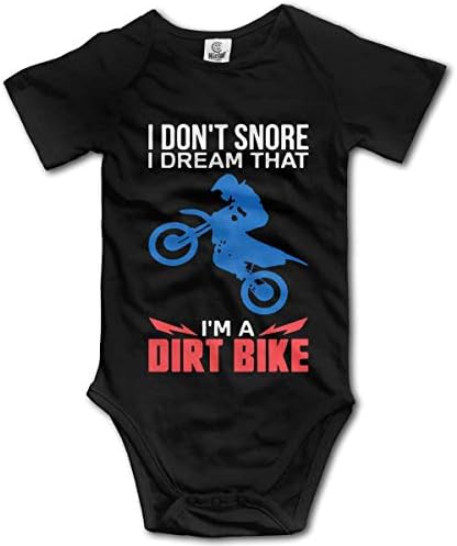 Pengshiliu Rüya ben Bir Kir Bisiklet Bebek Kısa Kollu Bodysuit Onesies Tulum Bodysuit Erkek ve Kız için