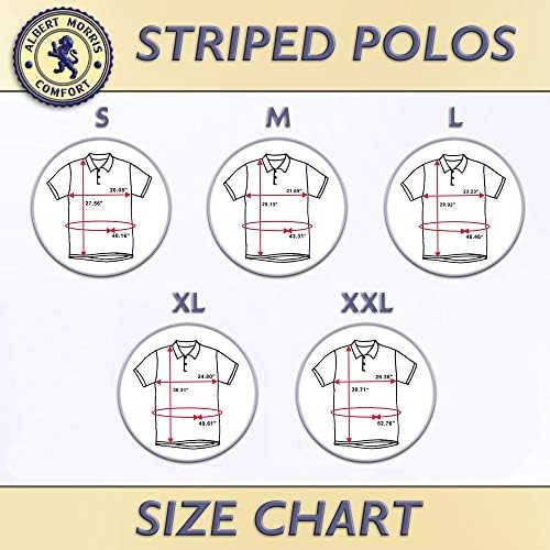 Albert Morris Erkek Çizgili Kısa Kollu Polo Gömlek 4 Paket
