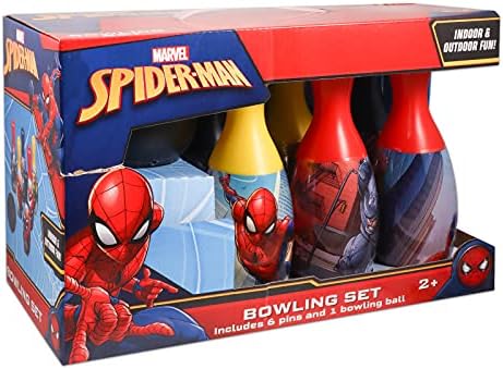 Yeni Yürümeye Başlayan Çocuklar, Çocuklar için Örümcek Adam Bowling Oyunları Aktiviteleri Paketi-Çıkartmalı 3 Adet Marvel Süper