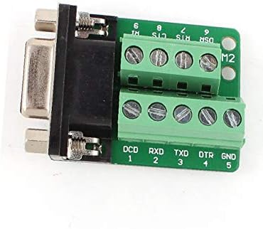 X-DREE RS232 Seri DB9 Dişi Adaptör Terminal Konnektörü Sinyal Plakası Modülü (RS232 Seri DB9 Adaptador hembra a conector de terminal