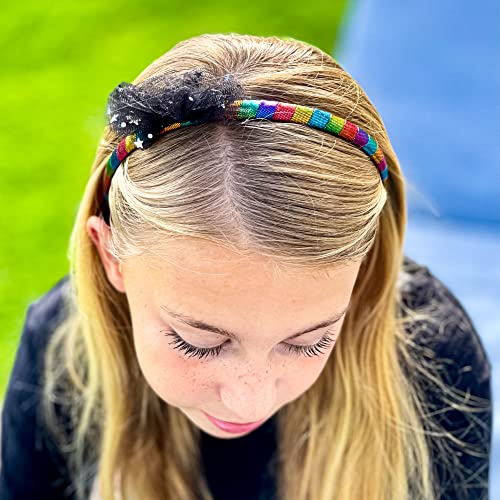 KURBAĞA KESESİ 3 Tül Yay Bantlar Kızlar için, Sevimli Sparkly Metalik Yay Saç Bantları Çocuklar için, Kafa Bandı Saç Yay Çocuklar