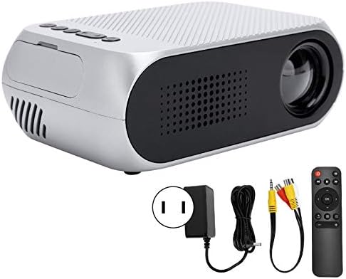 GOSHYDA Taşınabilir Projektör, Mini 1080 P Film Video Projektör Ev Sineması için, 20-60in Projeksiyon, ile AV/USB/Hafıza Kartı/HDMI