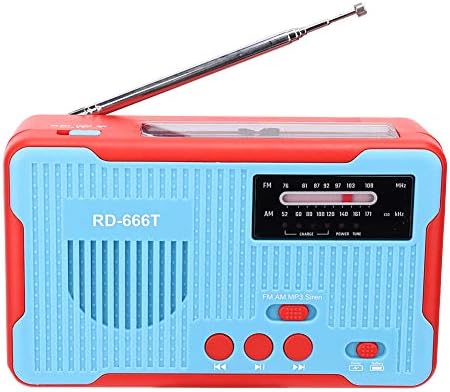 Kullanımı kolay El Krank Radyo, Acil Hava Radyo Güneş Şarj Acil Alarm Hafıza Kartı ABS ile Oynamak