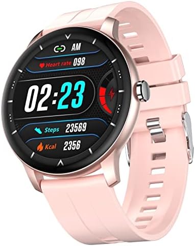 Niaviben akıllı saat 1.35 İnç HD Dokunmatik Ekran Çağrı İzle Su Geçirmez Sağlık Spor Spor Takip Bluetooth Smartwatch Pembe