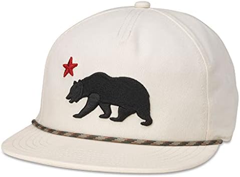 AMERİKAN İĞNE Kaliforniya Cali Ayı Snapback Beyzbol Baba Şapka, Coachella Koleksiyonu, (21017A-CALİ-IVOR) Fildişi