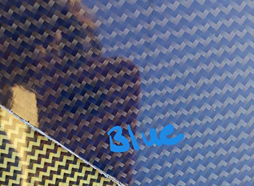 12x 48 x3/32 Mavi 2x2 Çift Dimi Karbon Fiber ile Kevlar Hibrid Fiberglas Plaka Levha Paneli Parlak Bir Tarafı