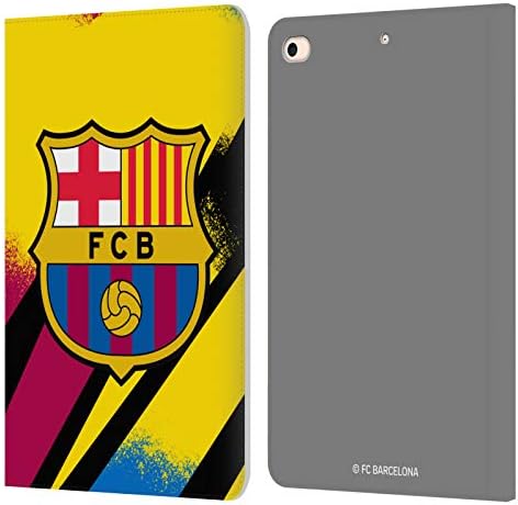 Kafa Durumda Tasarımları Resmi Lisanslı FC Barcelona Ev 2019/20 Crest Kiti Deri Kitap Cüzdan Kılıf Kapak Apple iPad Mini ile