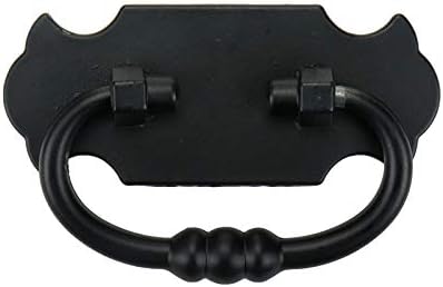 LC LICTOP Siyah Vintage Pulls Kolları Antik Dekoratif Çekme Kolları Avrupa Tarzı Mutfak Bronz Montaj Vidaları ile (88x56mm)