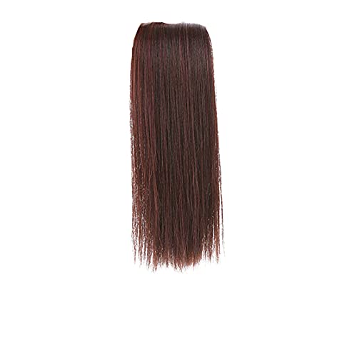 Saç Uzatma Klip, Uzun Takviyesi Saç Elastik Klip Görünmez İnsan Saç Peruk Pedleri için Kadın Koyu Kahverengi 30 cm