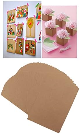shamjina 50/100 adet Çocuklar El Sanatları Karton Kraftpaper Karton DIY Kutusu, Kartları-Açık Kahverengi 50 adet