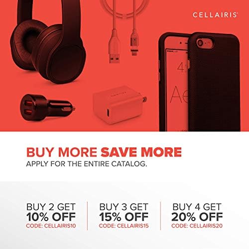Cellairis Paketi, iPhone 8 Plus Uyumlu Cep Telefonu Kılıfı ve Temperli Cam Ekran Koruyucu, Kırmızı