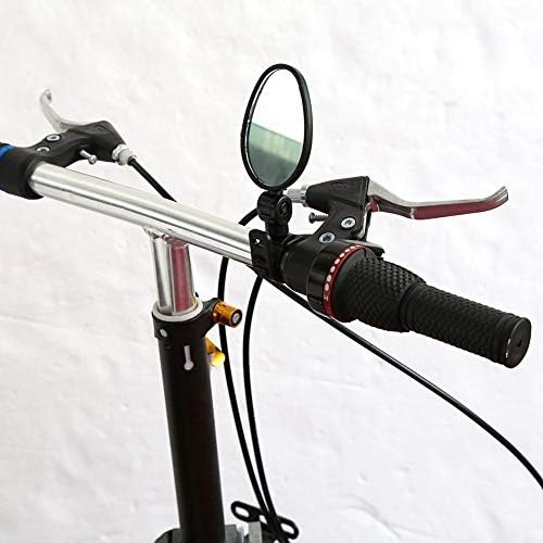 SALUTUY Bisiklet Güvenlik Aynası, ABS Malzeme Bisiklet Ayna 360 Derece Geri Çekilebilir Kauçuk Kemer Dağı için Faydalı Gidon