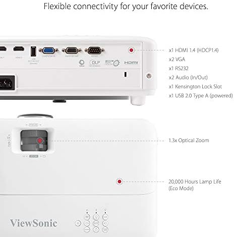 RGB %100 Rec 709 özellikli ViewSonic 1080p Projektör, ISF Sertifikalı, Spor, Oyun ve Netflix için Düşük Giriş Gecikmesi (Döküm