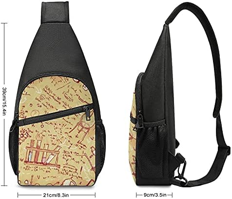 Kimyasal Laboratuvar Sling Sırt Çantası rahat Crossbody sırt çantası göğüs omuz çantası seyahat Ve Yürüyüş İçin