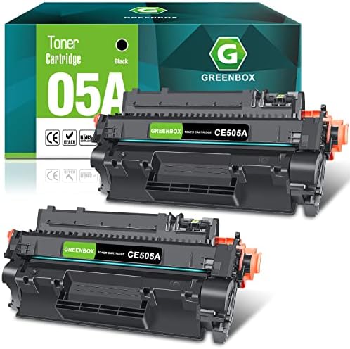 GREENBOX Uyumlu Toner Kartuşu HP yedek malzemesi CE505A 05A için P2035 P2035N P2055DN P2030 P2050 P2055D P2055X Yazıcı (2 Siyah)